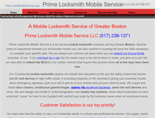 Tablet Screenshot of primelocksmithma.com